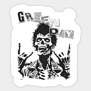 Green Billie Joe Zombie Sticker